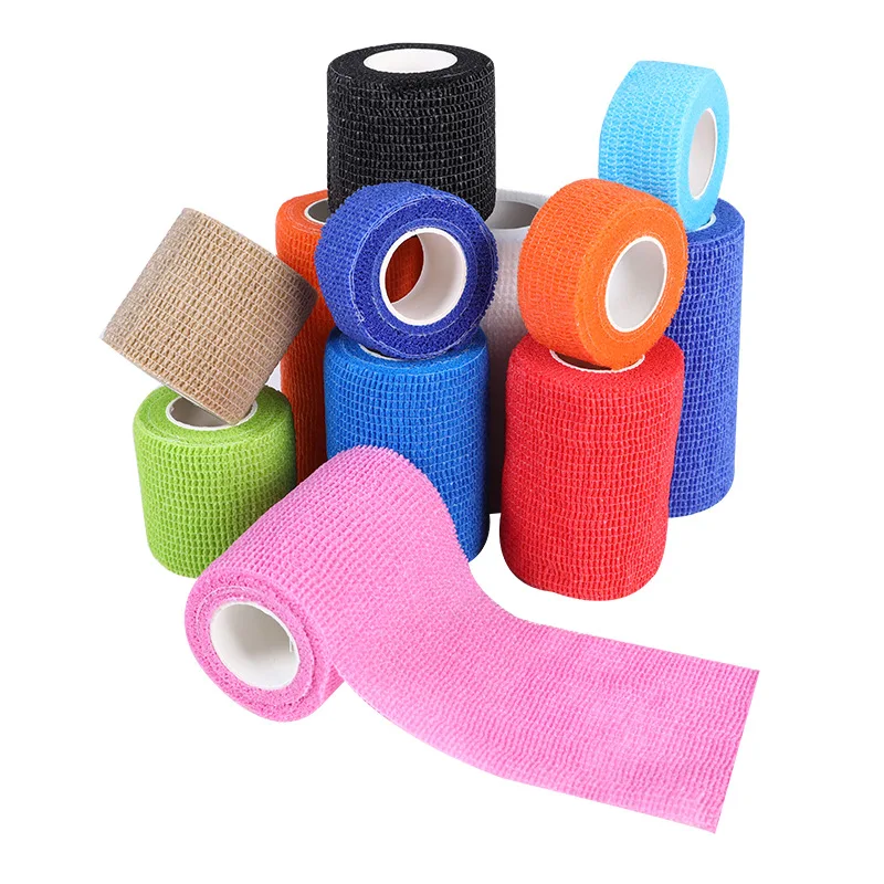 1/3/6/20PCS Black Self Adhesive Bandages Cohesive Elasticity Breathable Waterproof Bandages Sports Tape Wrist Ankle First Aid