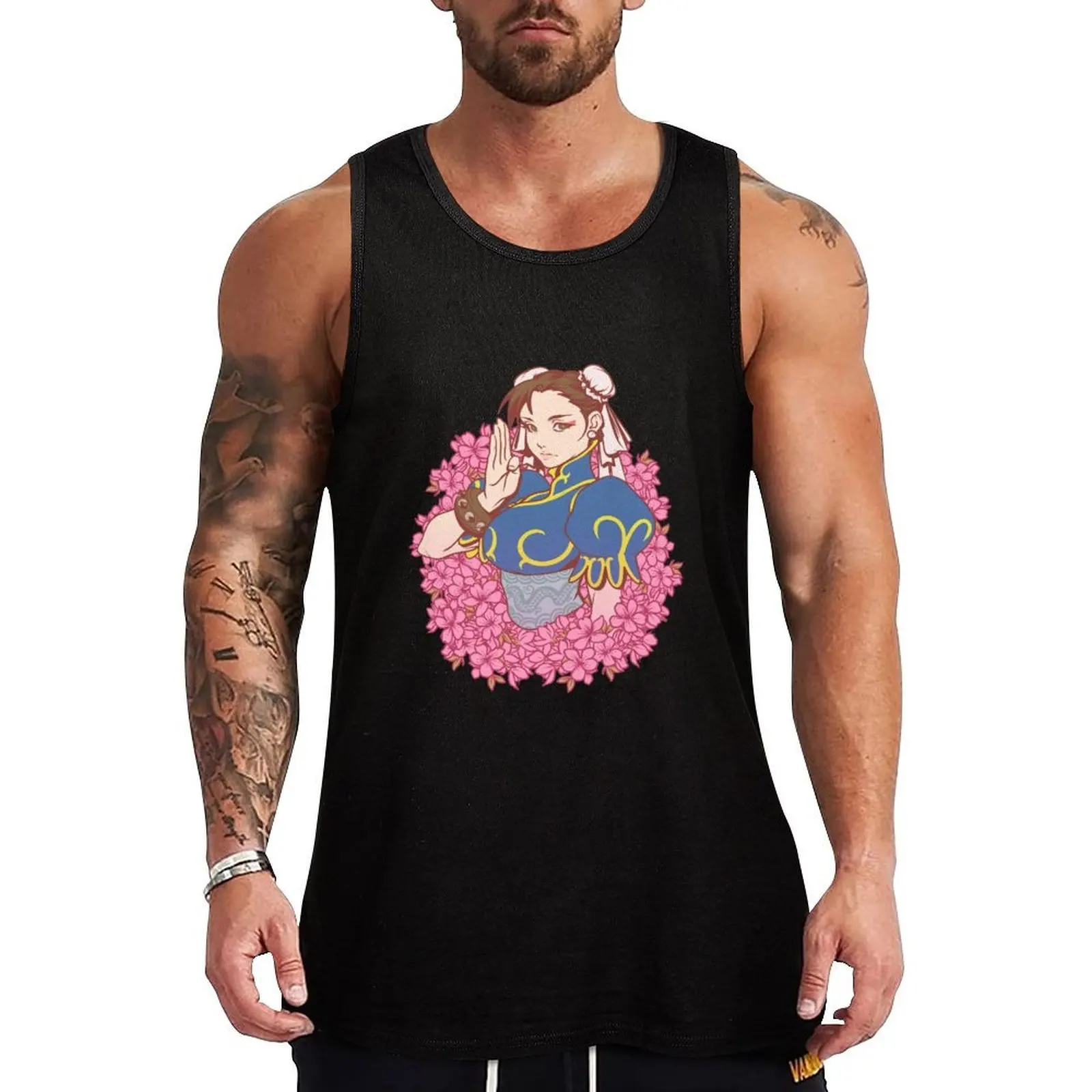 

Chun-Li Tank Top sleeveless shirt man sleeveless gym shirts male muscle t-shirt summer 2025