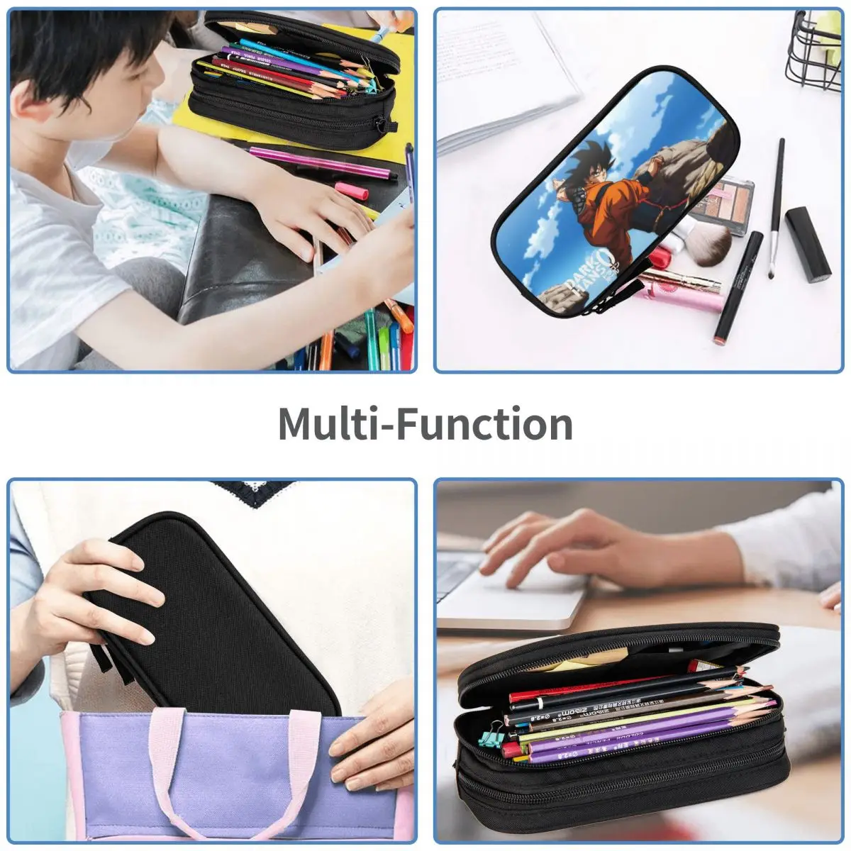 Dragon Ball Z Dragonball Anime Pencil Case Kawaii Pen Bag Student Big Capacity School Supplies Gifts Pencilcases