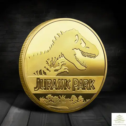 Moneda de Recuerdo, Réplica de Monedas Conmemorativas, Medallones, Insignias, Monedas de Jurassic Park, Monedas de Dinosaurios