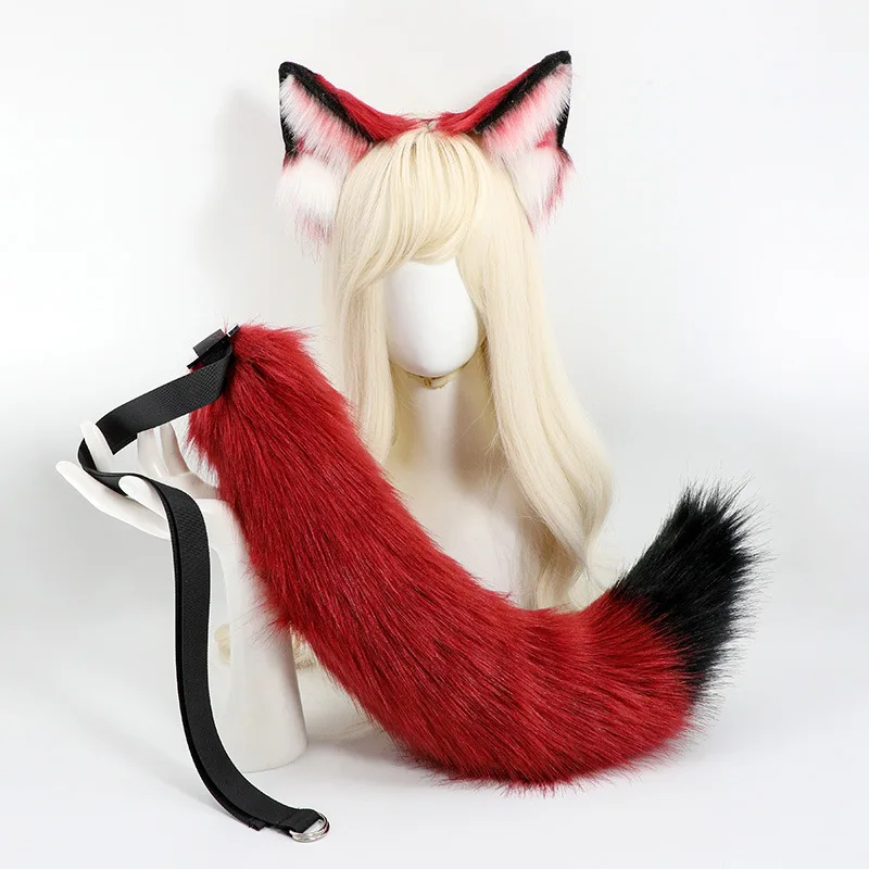 New Red Fox Anime Beast Ear Beast Tail Wolf Ear Cat Ear Headband Nick Fox Nick COSPLAY Simulation Fox Ears Hair Accessories