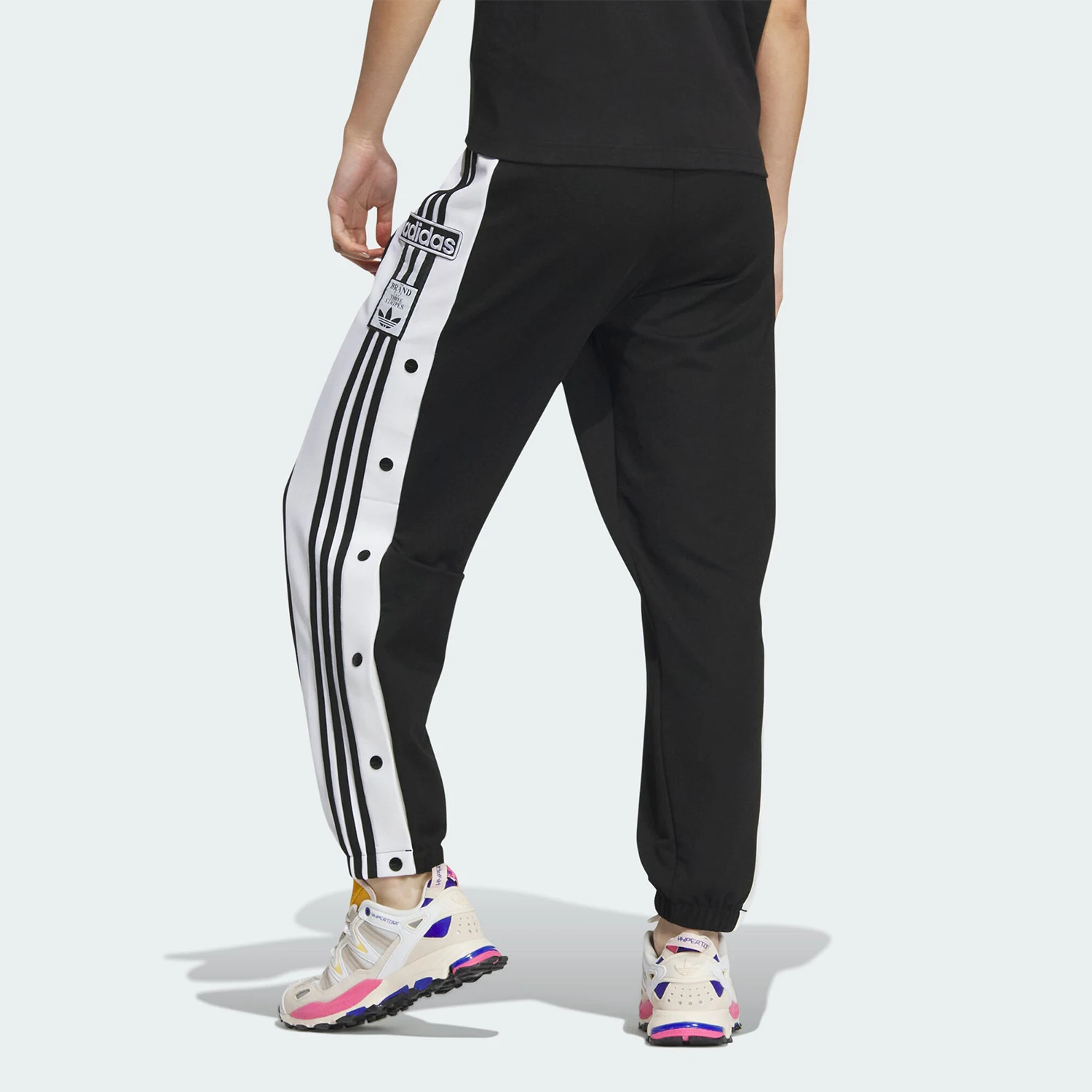 Adidas genuine clover women's side open breasted loose sports pants JE3488