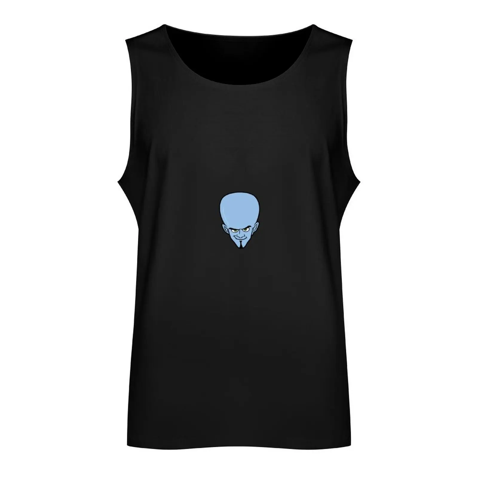 Megamind Head Cutout Tank Top men gym clothing Men's t-shirts sexy clothes men anime top