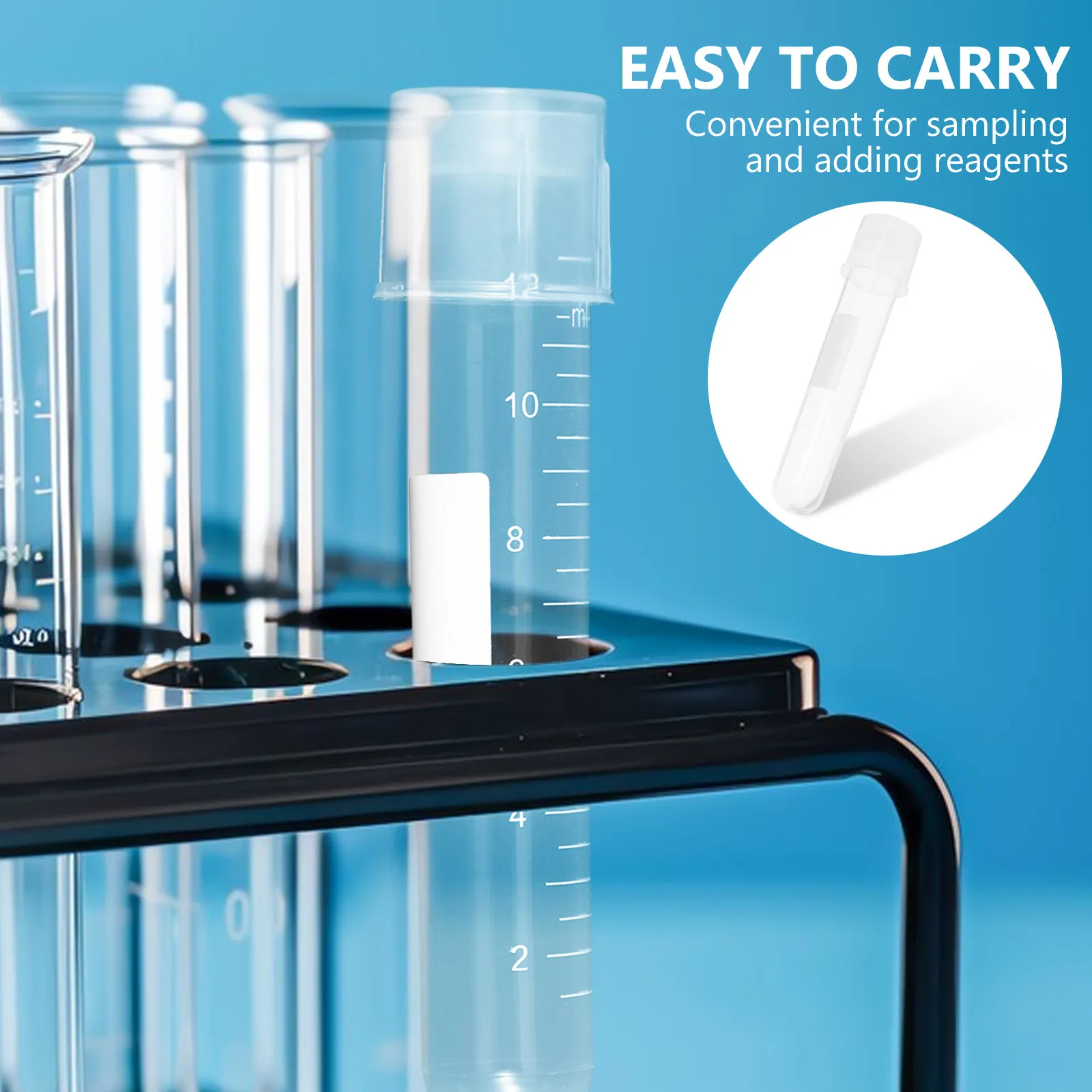 

10Pcs Graduated Test Tubes Plastic Screw Cap Vials 12Ml Conical Bottom Self Standing Sample Transport Tubes Molded