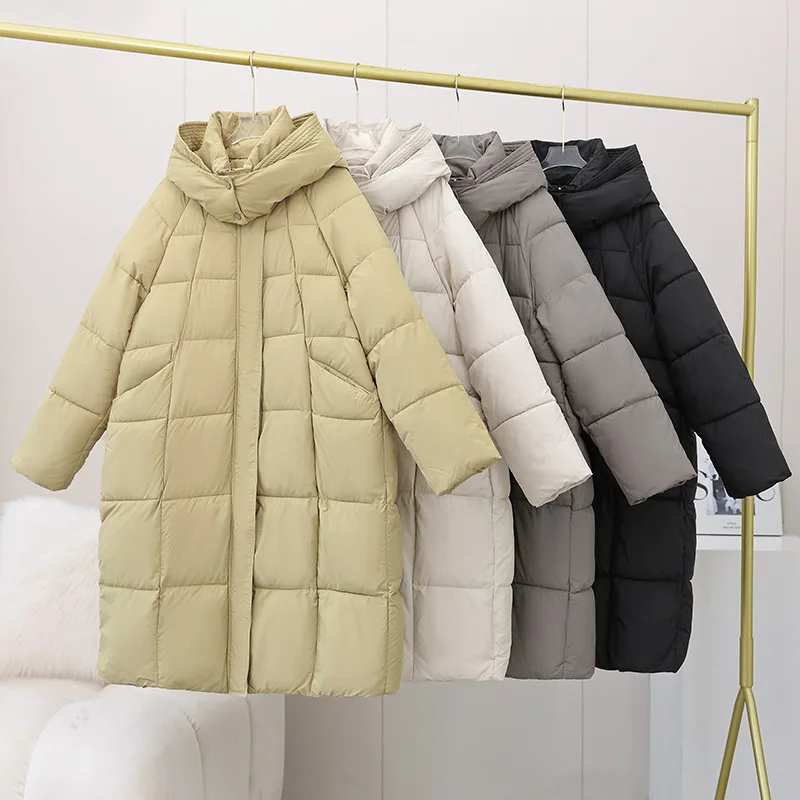 

Пальто средней длины парки женские с капюшоном повседневные свободные куртки с длинным рукавом толстые теплые Y2k уличная рабочая одежда осень зима 2025