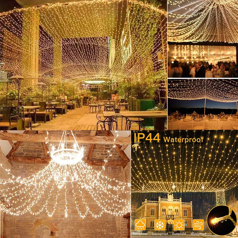 10M-100M LED String Fairy Lights Chain Outdoor Garland Waterproof 220V 110V for Wedding Party Tree Christmas Ramadan Decoration