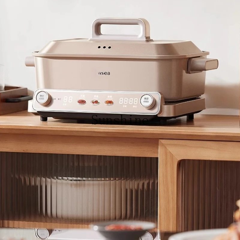 

Household electric hot pot split type barbecue integrated non-stick pan electric cooking pot