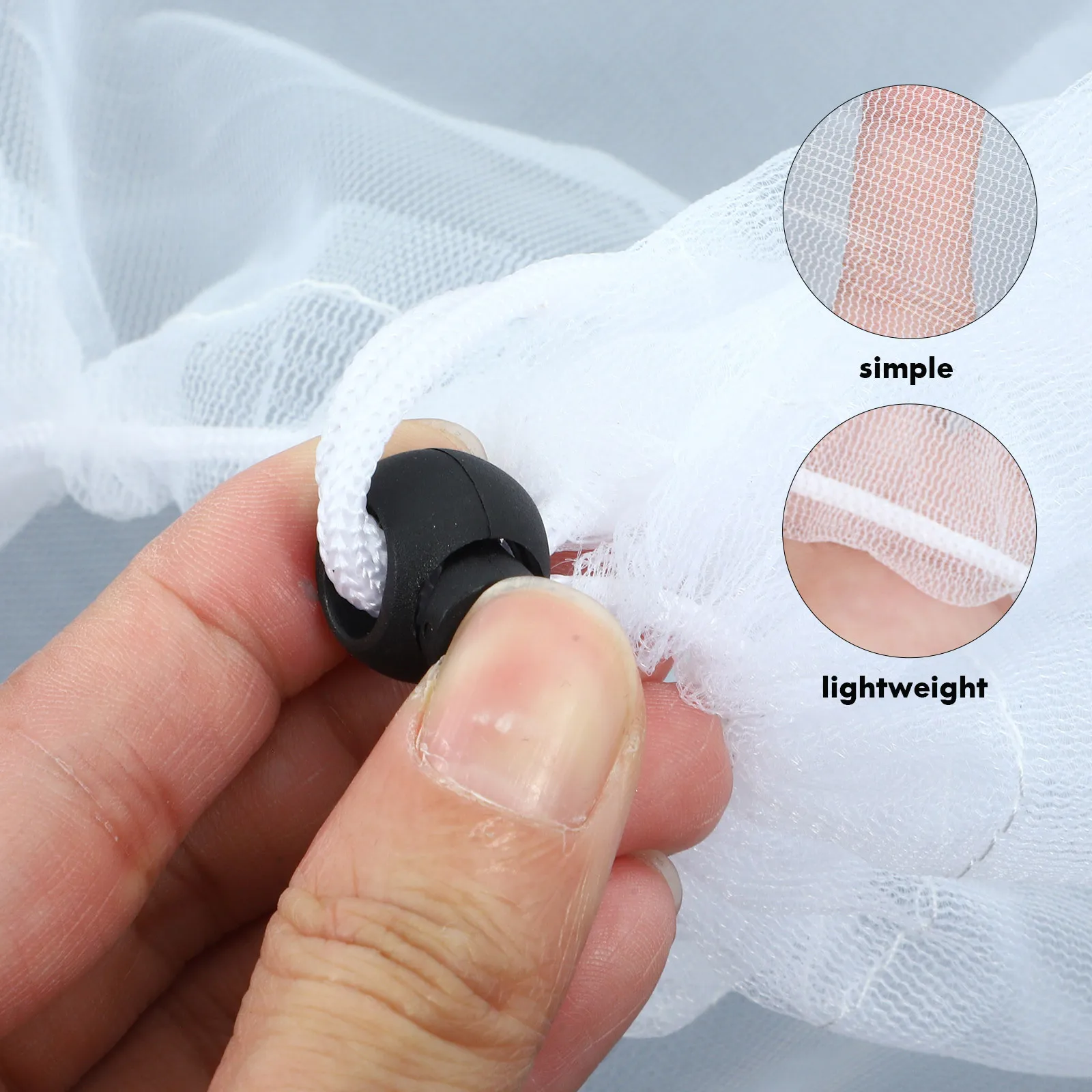 

Insect Net Cover Bird Barriers Plants Netting Bag Drawstring Fruit Tree Outdoor Mesh Garden with Drawstring- Beam Port