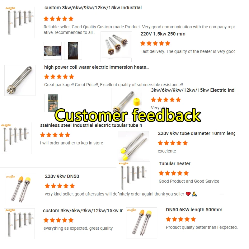 220V SS316工業用電気管状加熱装置 浸漬式温水器 1500W