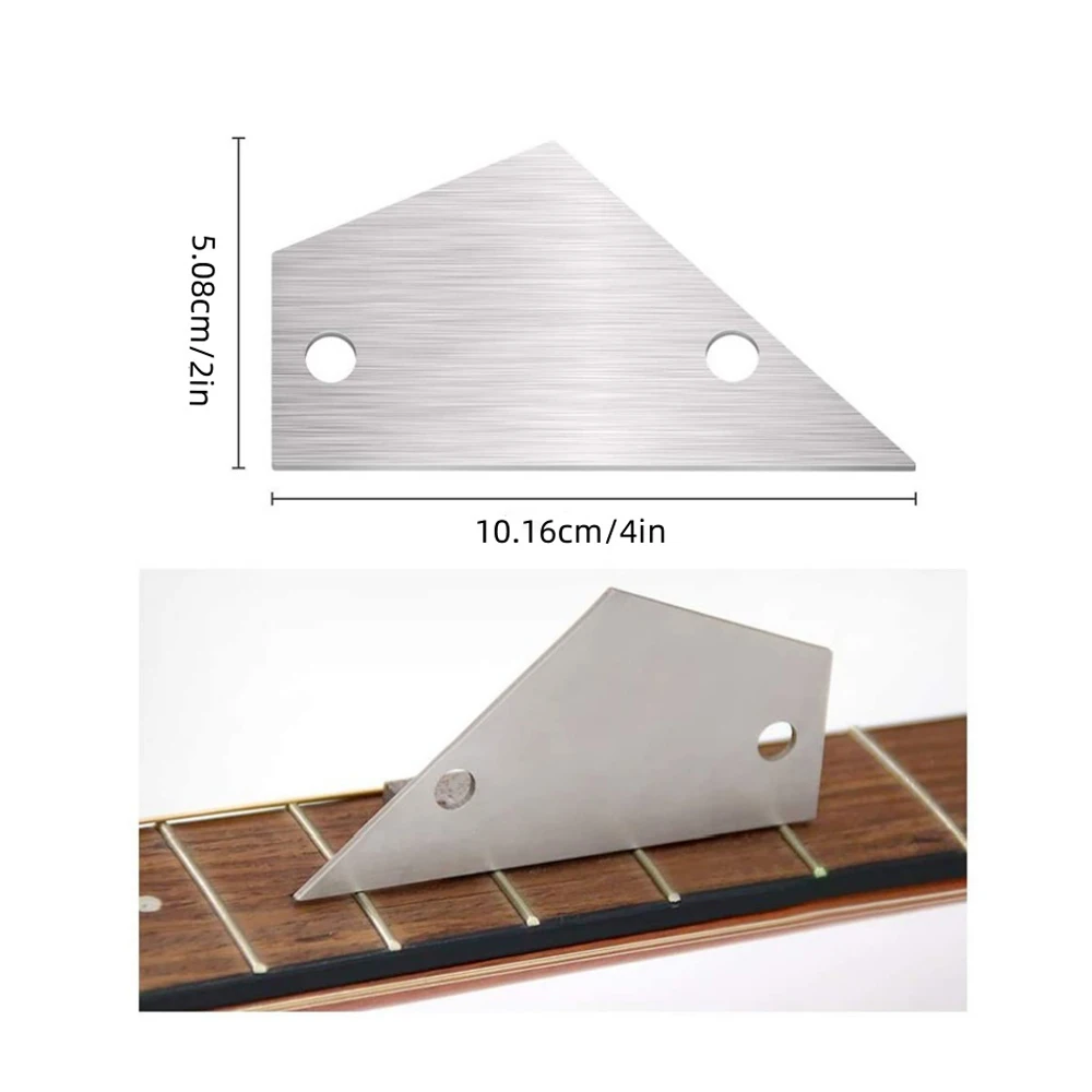 3pcs Guitar Neck Notched Straight Edge Ruler Luthiers Tool String Action Gauge Height Ruler Guitar Fret Leveling Guide