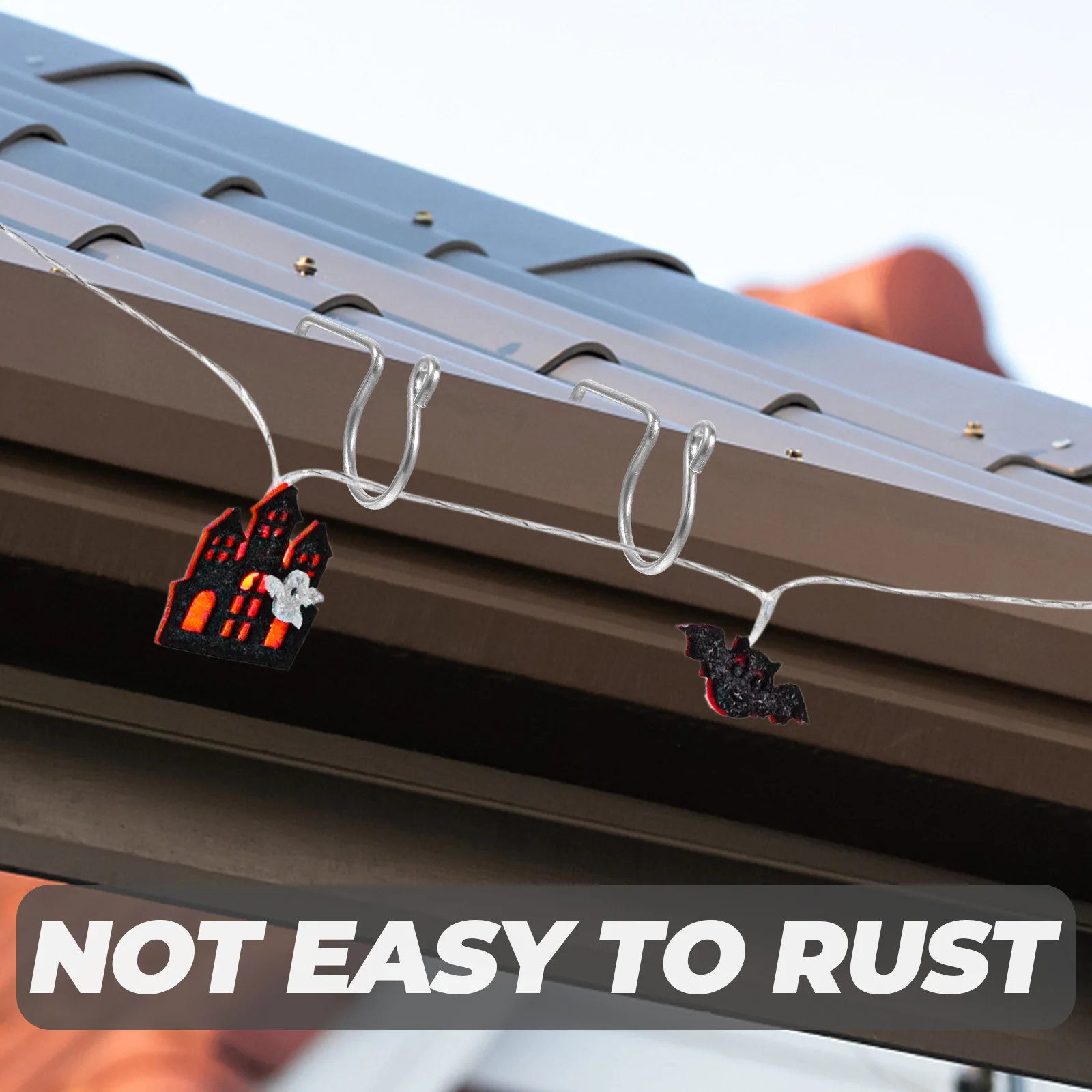 50 قطعة السنانير في الهواء الطلق لسلسلة أضواء المعادن ضوء الشماعات مزراب الشماعات لأضواء عيد الميلاد عطلة ضوء يتصاعد مانعة لتسرب الماء