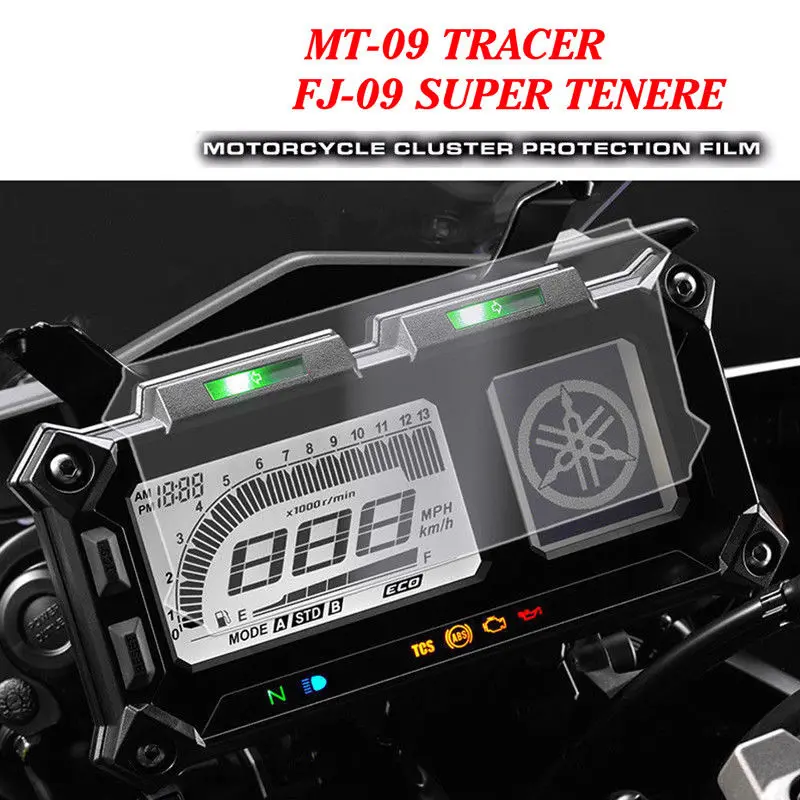 Motorcycle Transparent Crystal TPU Cluster Scratch Film Speedometer Screen Protect For Yamaha MT09 FJ09 Tracer 2015-2018
