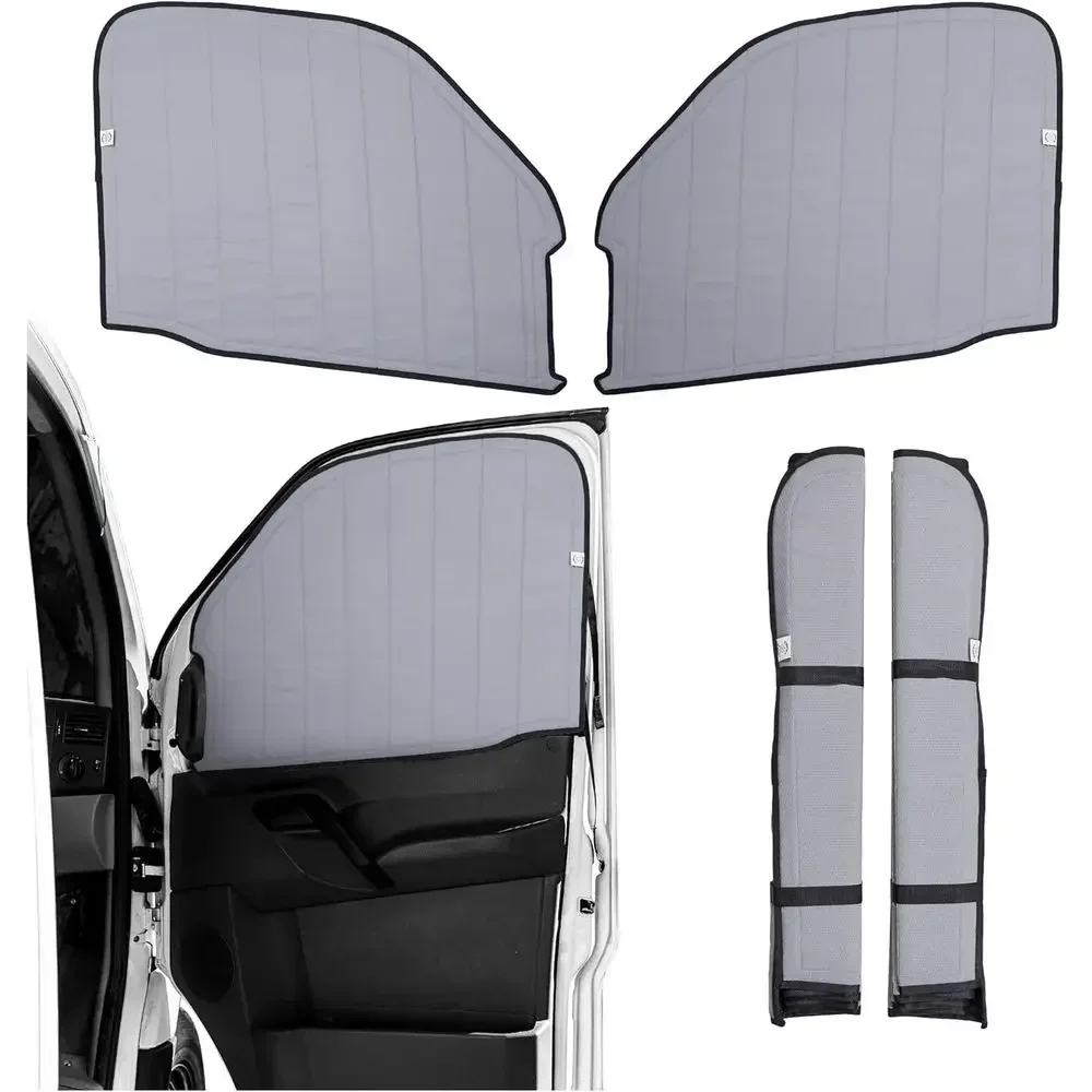 Insulated Blackout Front Window Covers for Mercedes Benz Sprinter, Campervan Accessories, Vanlife Must Have Sun Shades and Van L