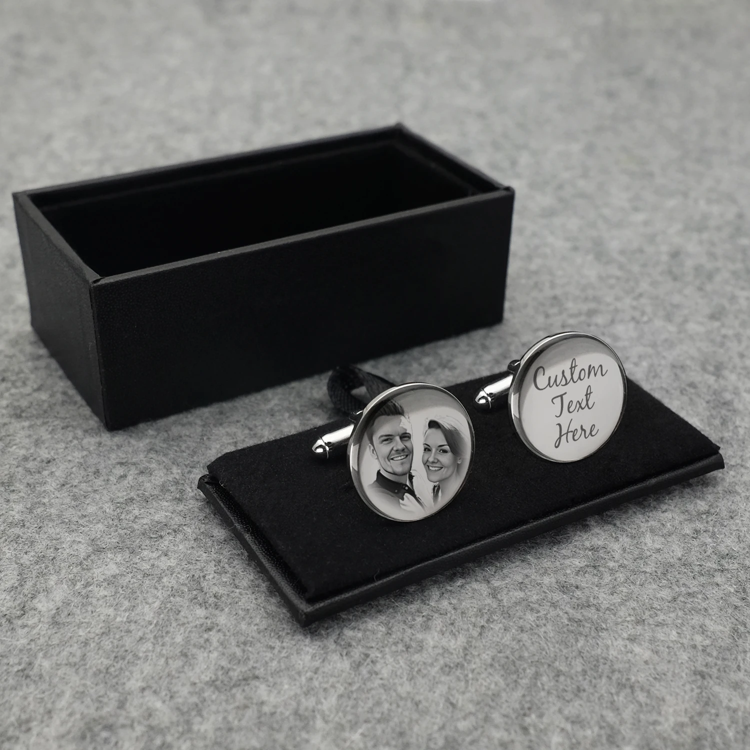 Personalized Photo Cufflinks Shirt Cufflinks Custom Portrait Cuff Links Picture Memorial Gift for dad Husband Wedding Favors