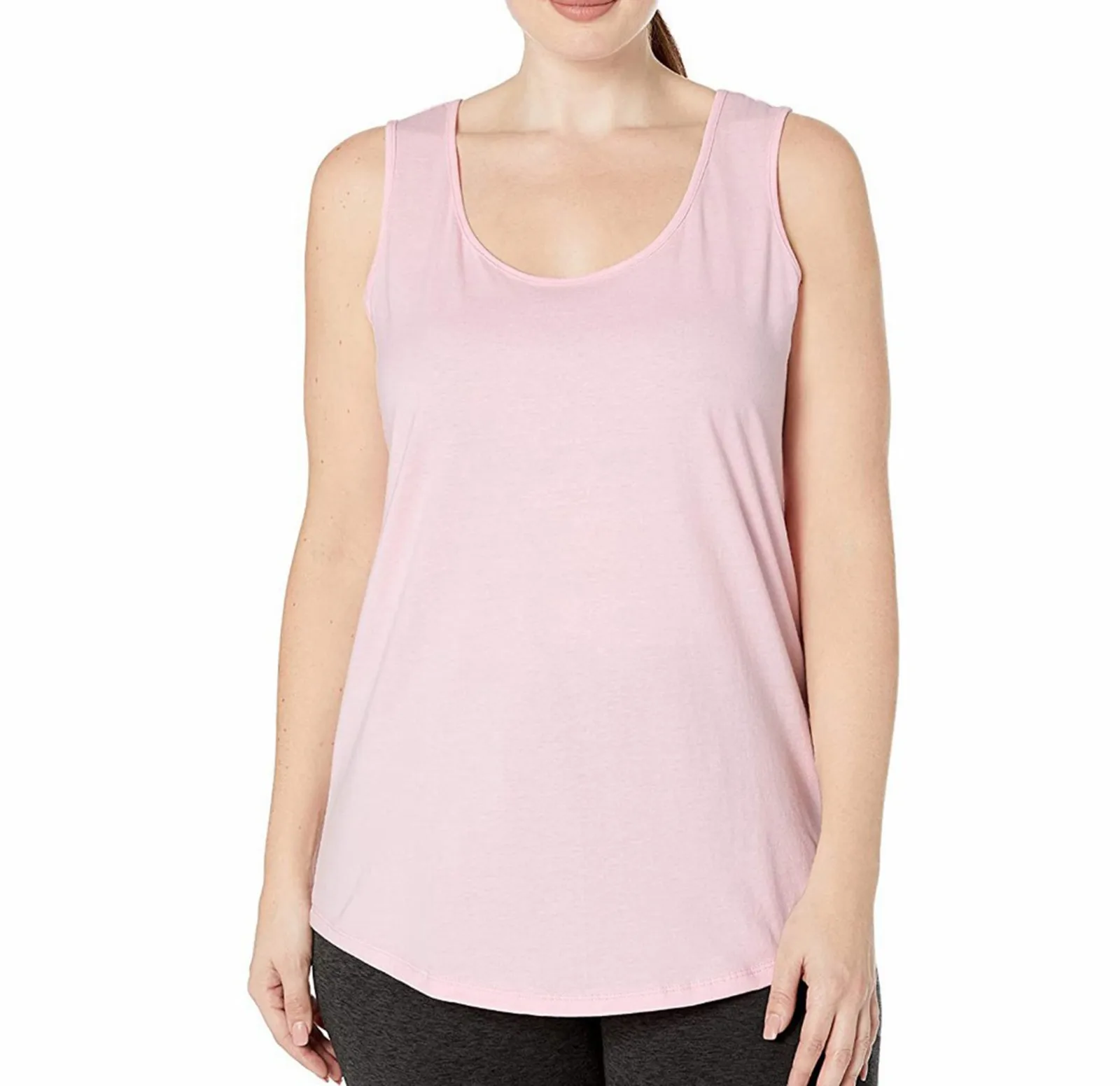 Koszula damska Plus Size Shirttail Tank Solidny top bez rękawów dla kobiet Letni top dla kobiet Casual Sleeveless