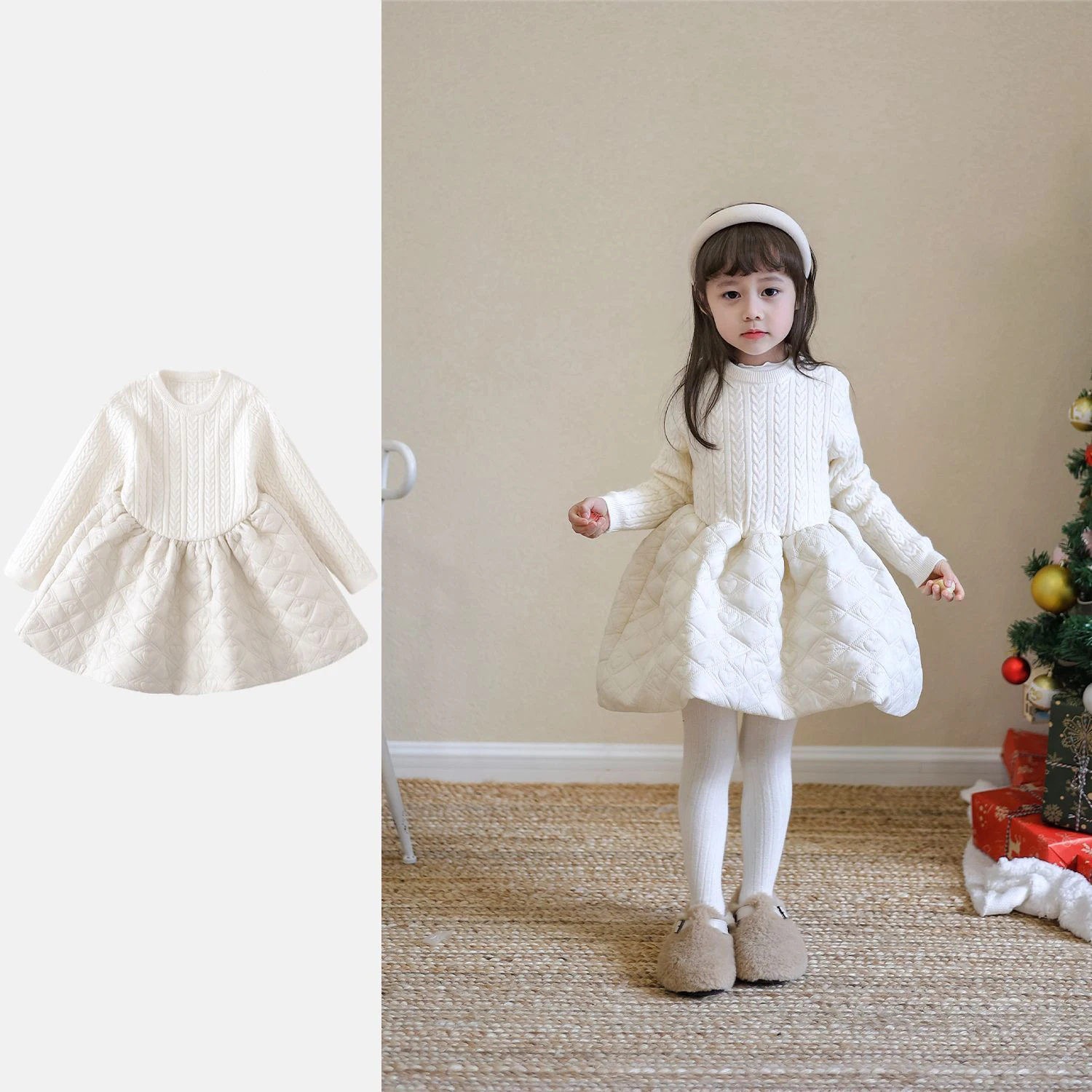 

Осенне-зимние милые юбки для маленьких девочек, бальное платье принцессы с цветочным принтом для дня рождения, бархатная плотная одежда, белое платье с вышивкой