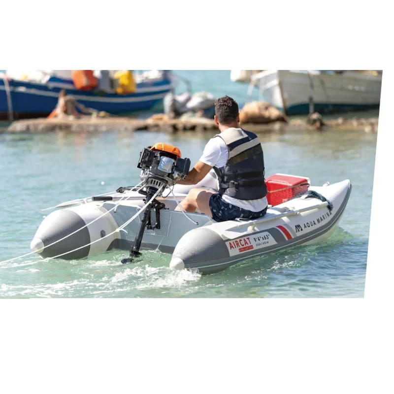 

4 Person 285*160cm Inflatable Boat Double Body Boat AIRCAT Watercraft Touring Boat 5 air Chamber DWF air Floor Drop Stitch Deck