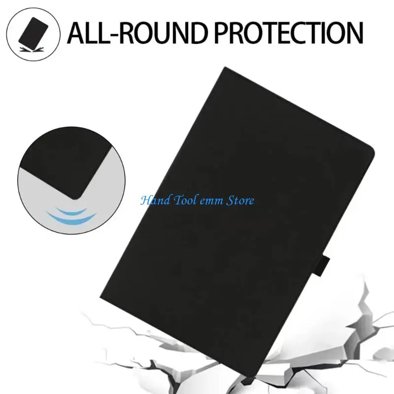H37F Elegant Faux Leather Cover For MovinkPad 14Inch Tablet Double Fold Stand Design