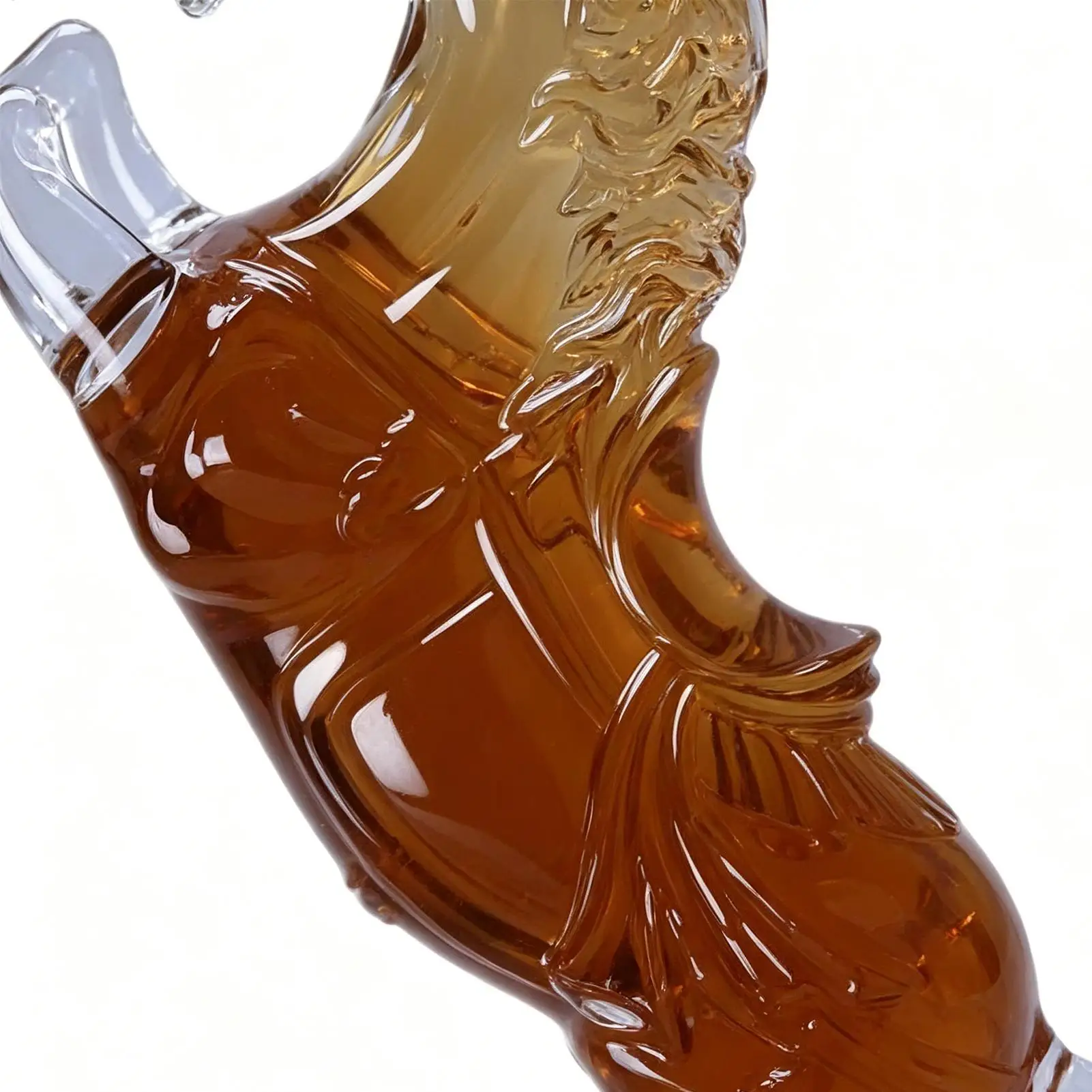 

Bourbon Decanter Horse Shape Empty Wine Container Glass Decanter For Home Kitchen Dining Room Restaurant Bar Party Celebration