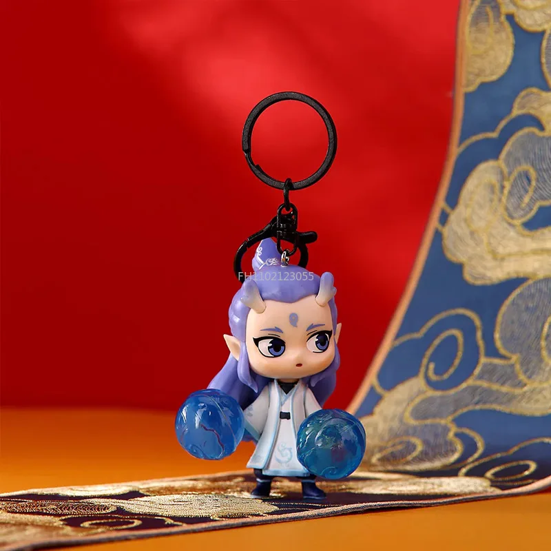 Nezha 2 Born Anime Peripheral Movie Merchandise Figurines Nezha Dragon Crown Prince Keychain Pendant Anime Children Gift Hot