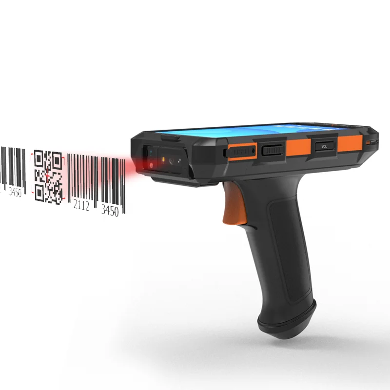 Handheld 2D Barcode Scanner 5.5inch Cordless Data Collector Terminal NFC RFID PDA for Access Control and Inventory