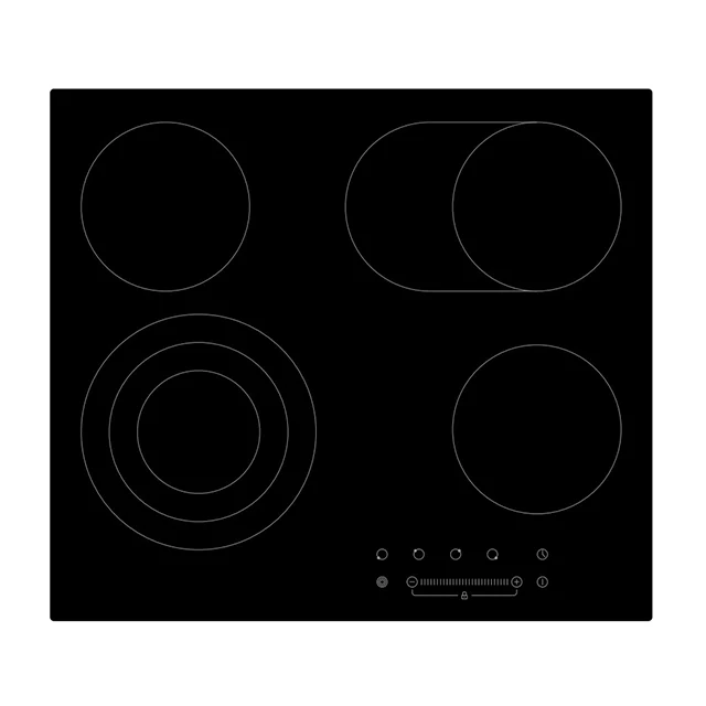 60cm Electric Stove 4 Cooking Zones Induction Cooktop Built-in Radiant Stove Top