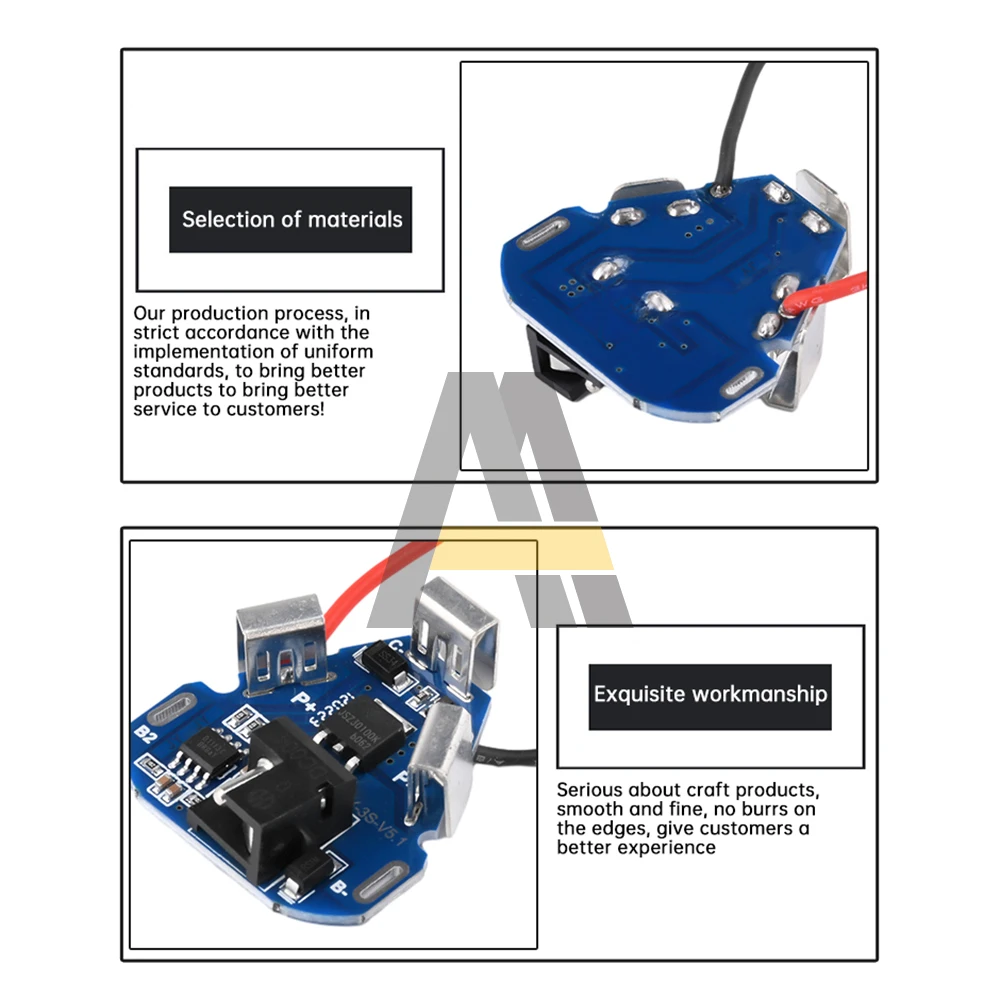 DC12V 3S Lithium Battery Protection Board for 18650 Battery Housing 3S Lithium Battery Protection Board Diy Kits