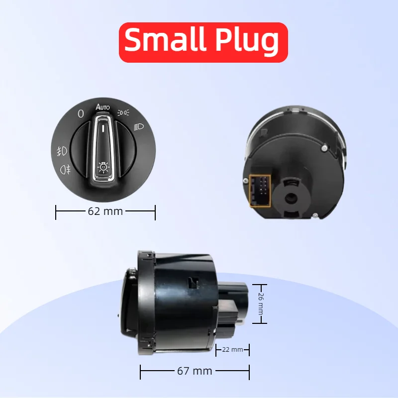 Automotive automatic headlight switch,suitable for upgrading and modification accessories of Volkswagen Polo MK5 6R 6C 2002-2017