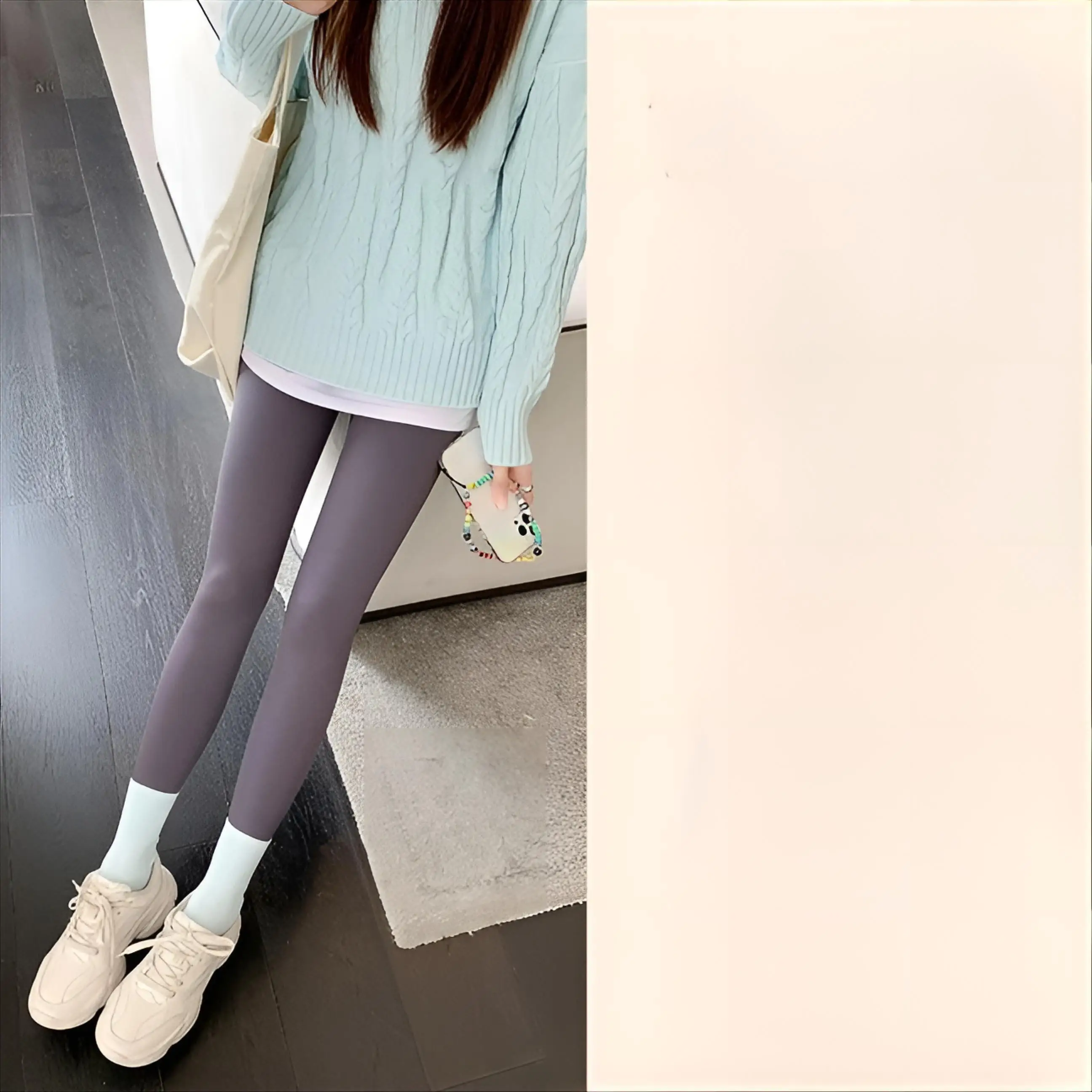 요가 팬츠 오버사이즈 여성 종아리 길이 라운지 벨바텀 출퇴근 스타일 우아함 중성 커플 탄력 스트라이프 루즈핏