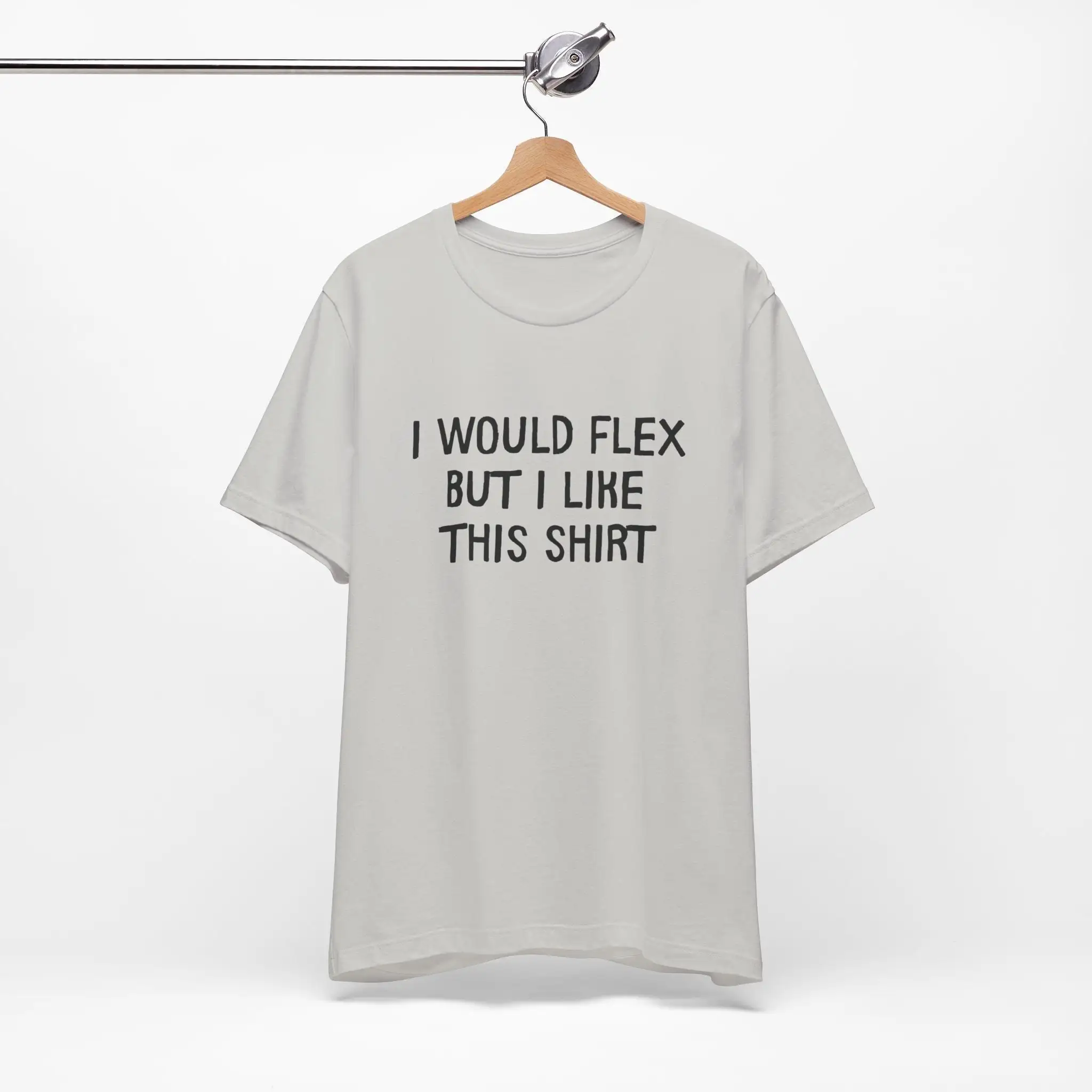 I would flex but like this shirt Funny T Muscle workouT sarcastic for brother Dad Slogan Statement