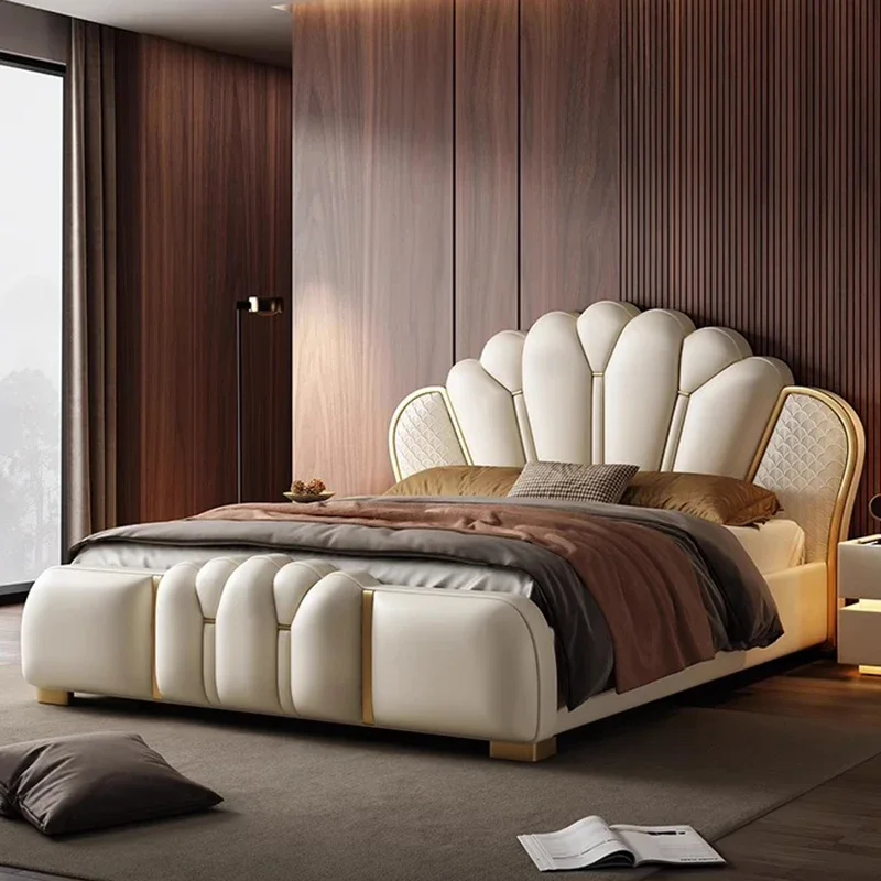 Castle Wooden Bed Bedroom King Size Headboards Modern Massage Bed Double Human Dog Sleeping Princess Muebles Trendy Furniture