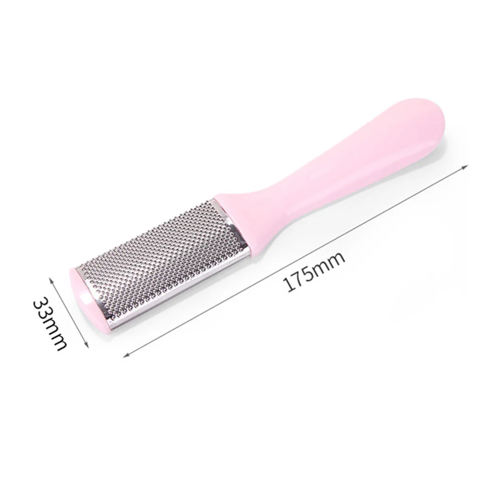 2 قطعة من مبرد القدم من الفولاذ المقاوم للصدأ مزيل مزدوج الجانب ولوح فرك للبالغين وإزالة مسامير القدم من الجلد الميت