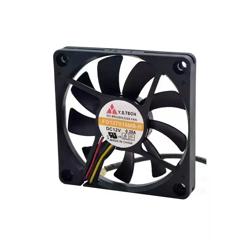 SLIDER FD127010MB-H DC 12V 0.20A 7010 Cooling Fan, 70x70x10mm Dual Ball Bearing Mini Inverter PC Server Ultra Thin Axial Fan