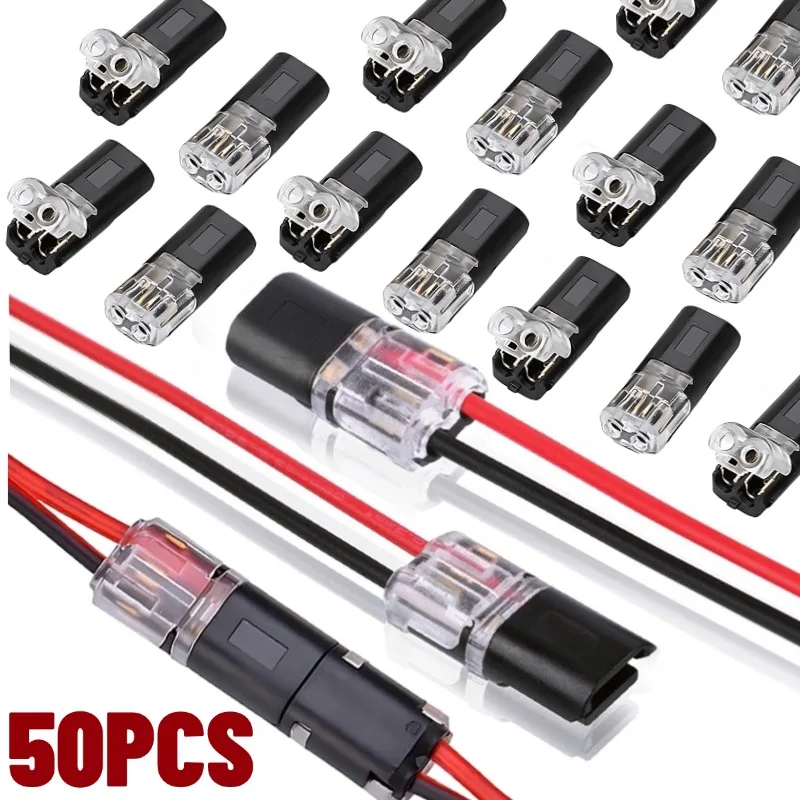 

2 Pin Way Plug Waterproof Electrical Connector Double-Wire Plug-in Automotive Electrical Connector Quick Splice Wire Connector