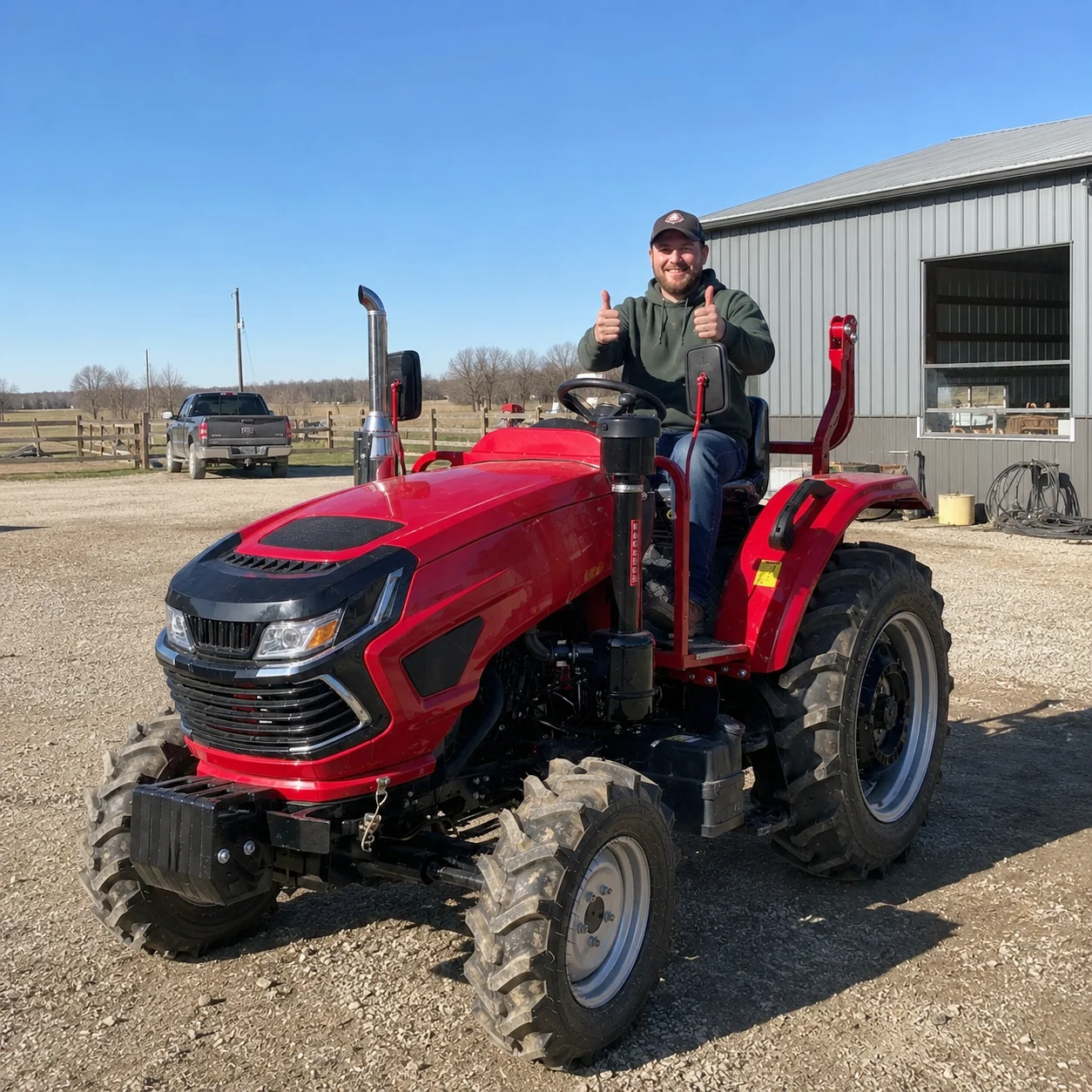 Customized Compact Utility Tractor 80HP 4WD Farm Tractor Agricultural Tractor Diesel Tractor Small Farm Equipment CE EPA