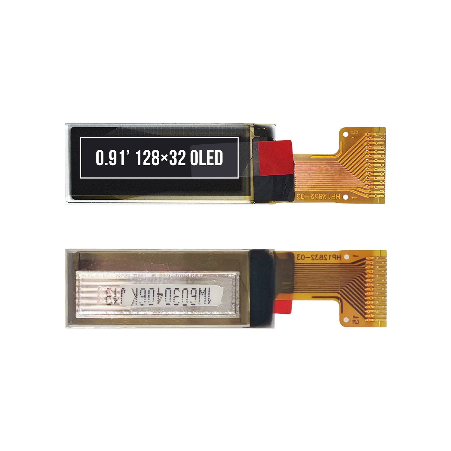 0.91 Inch OLED Display Modules Panel  Monochrome White 128X32 Screen 4 Wire SPI Interface SSD1306 Driver IC 15Pins Port