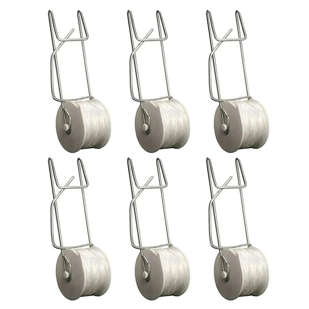 6PCS Garden Plant Roller Hooks Greenhouse Growing Trellis Support Kit Vine Tomato Trellis Kit Weather-resistant Plant Supports