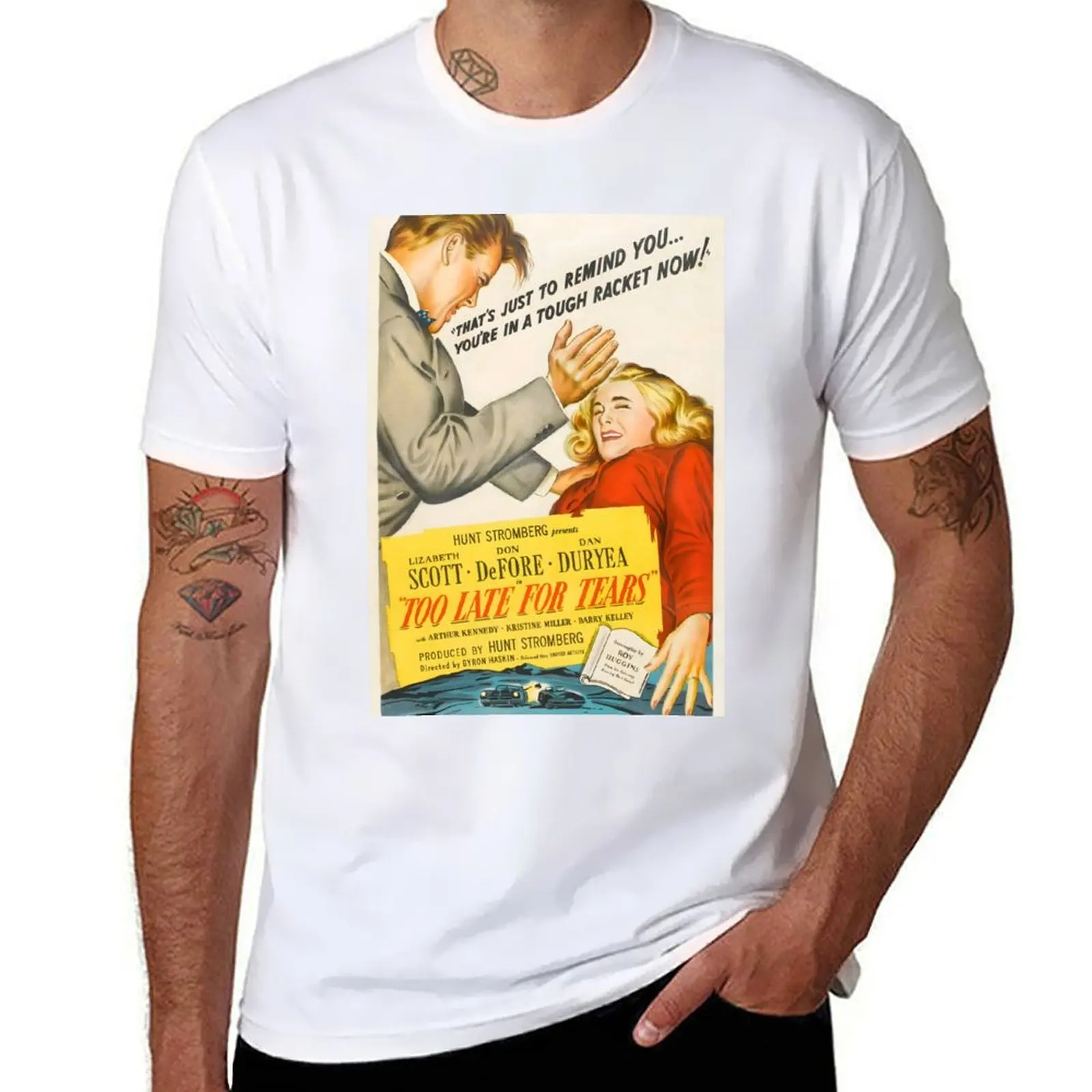 

Футболка Too Late for Tears (1949), футболка с аниме, персонализированная футболка для любителей спорта, мужские большие и высокие футболки