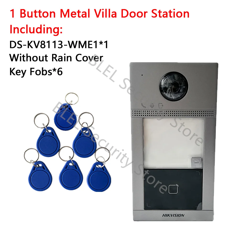 HIKVISION IP-video-intercom deurstation DS-KV8113-WME1(C) Surfarce Inbouwsteun PoE DS-KV8213-WME1(C) DS-KV8413-WME1 C