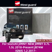 Para SUZUKI JIMNY nuevo JIMNY 0.7L 1.5L 2018-presente JB74W IGNIS 1,2 2017- WESTGUARD filtro de aire de cabina de carbón activado MK7019