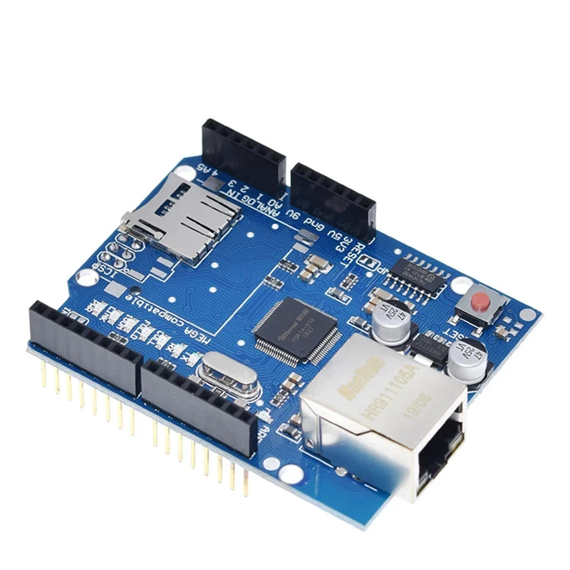 Imagem -03 - Uno-escudo Ethernet para Arduino Placa de Desenvolvimento Unr r3 2560 Mega 1280 328 W5100 W5100