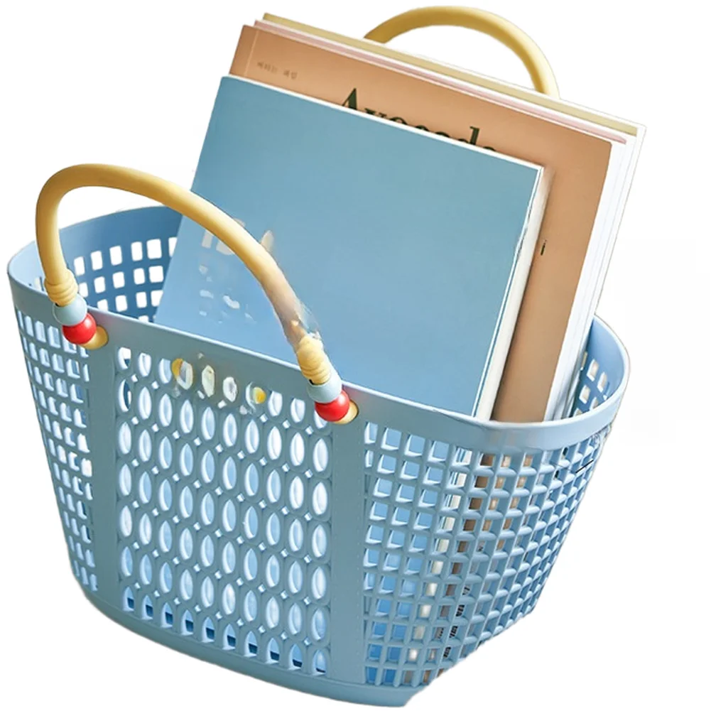 Macaron Style Bathroom Drain Basket Made of PP Thickened Material with Hollow Ventilation Design 32.5x14.5x18cm