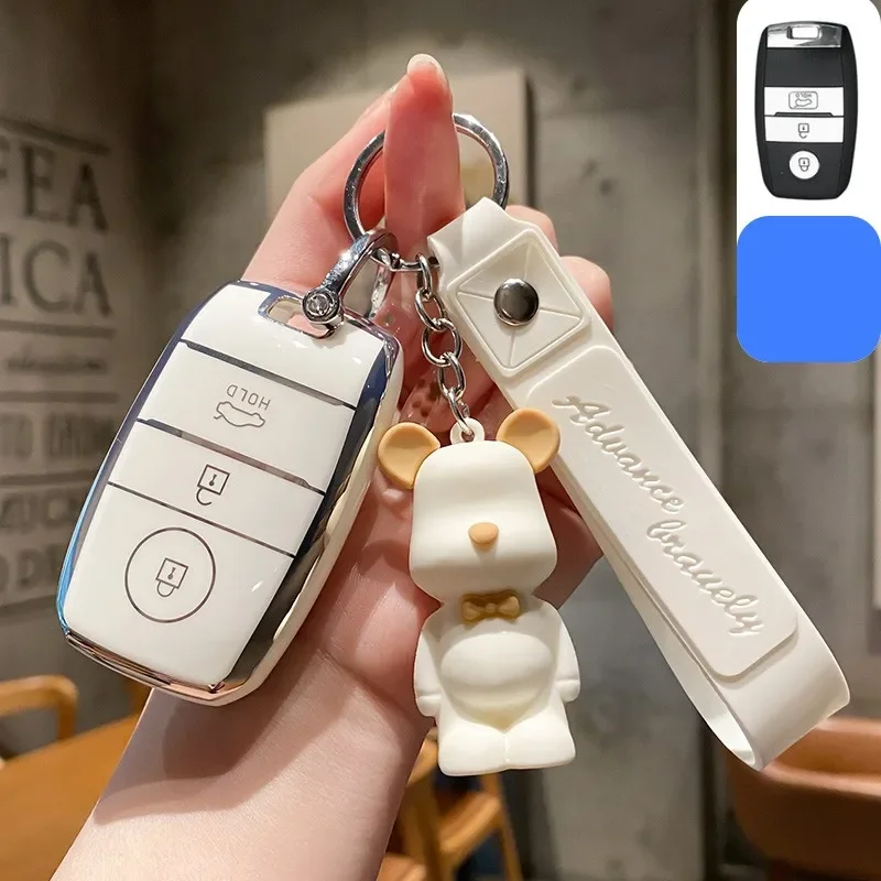 

TPU Car Key Case Cover Shell Protection for Kia K2 Ray KX3 KX5 K3S RIO Ceed Creato Sportage Optima Sorento 2020 Stinger Forte