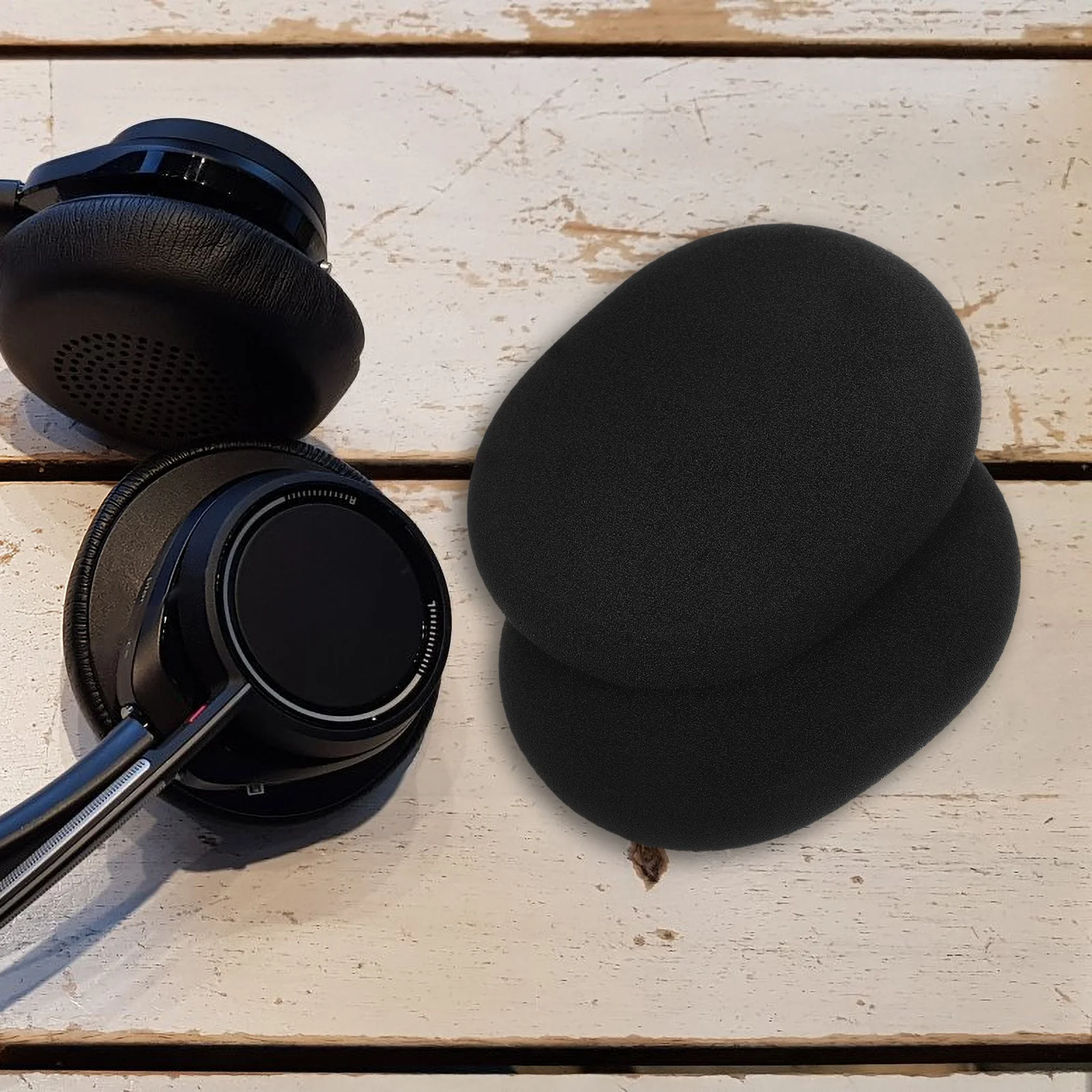 

2Pcs Headset Ear Pad Replacement Cushions Noise Reducing Ear Pads Soft Comfortable Fit for Extended Listening Compatible