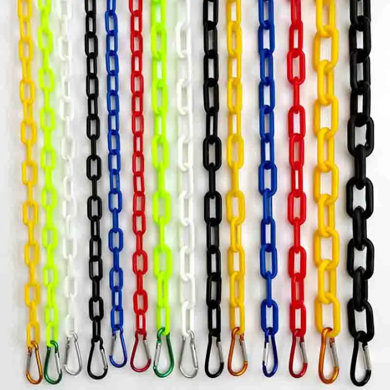 25m 6mm Plastic Chain Warning Barrier Made of Rubber in Red White Black And Yellow for Safety And Security