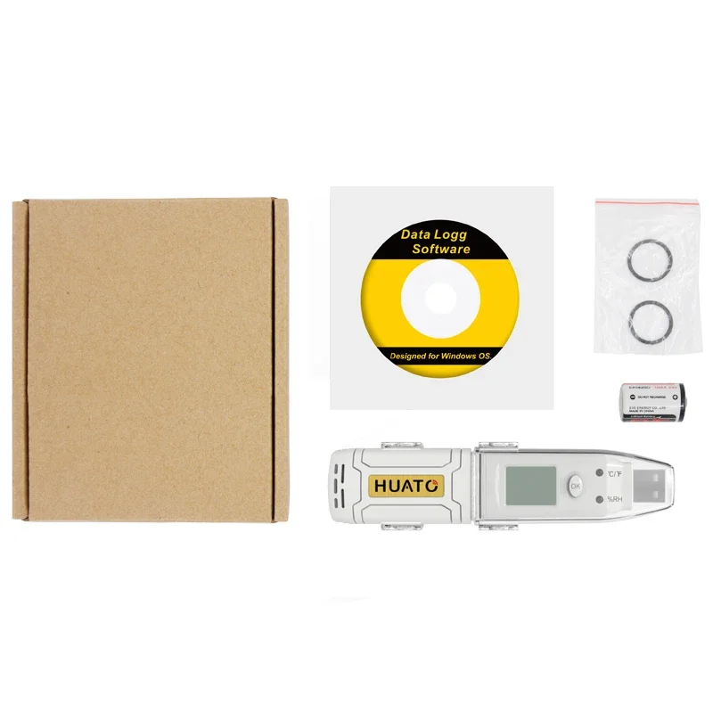 2026 Food Thermometer Industrial Cold Chain Transportation USB LCD Display Portable Temperature Humidity Datalogger