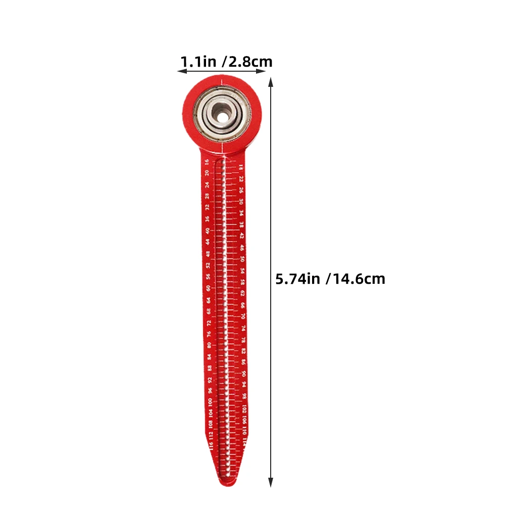 Mini regla de brújula de aleación de aluminio para carpintería, herramienta de dibujo circular de precisión, regla de dibujo multifuncional, 2 uds.