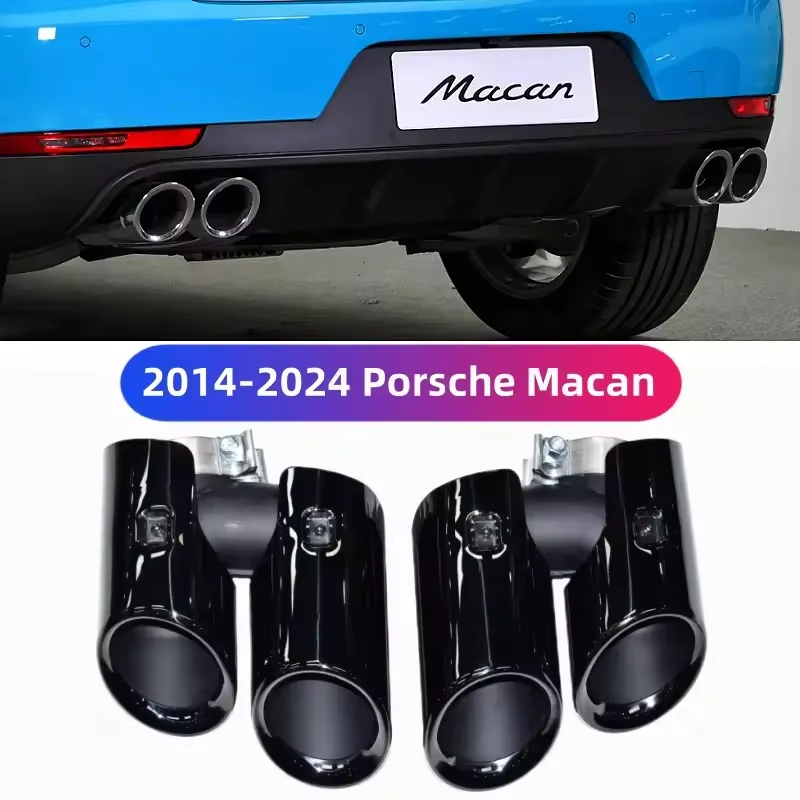 SYPES Car Exhaust Muffler For Porsche Panamera 970 Upgrade Gts Stainless Steel Upgrade Exhaust Tips Performance Quad Muffler Tip