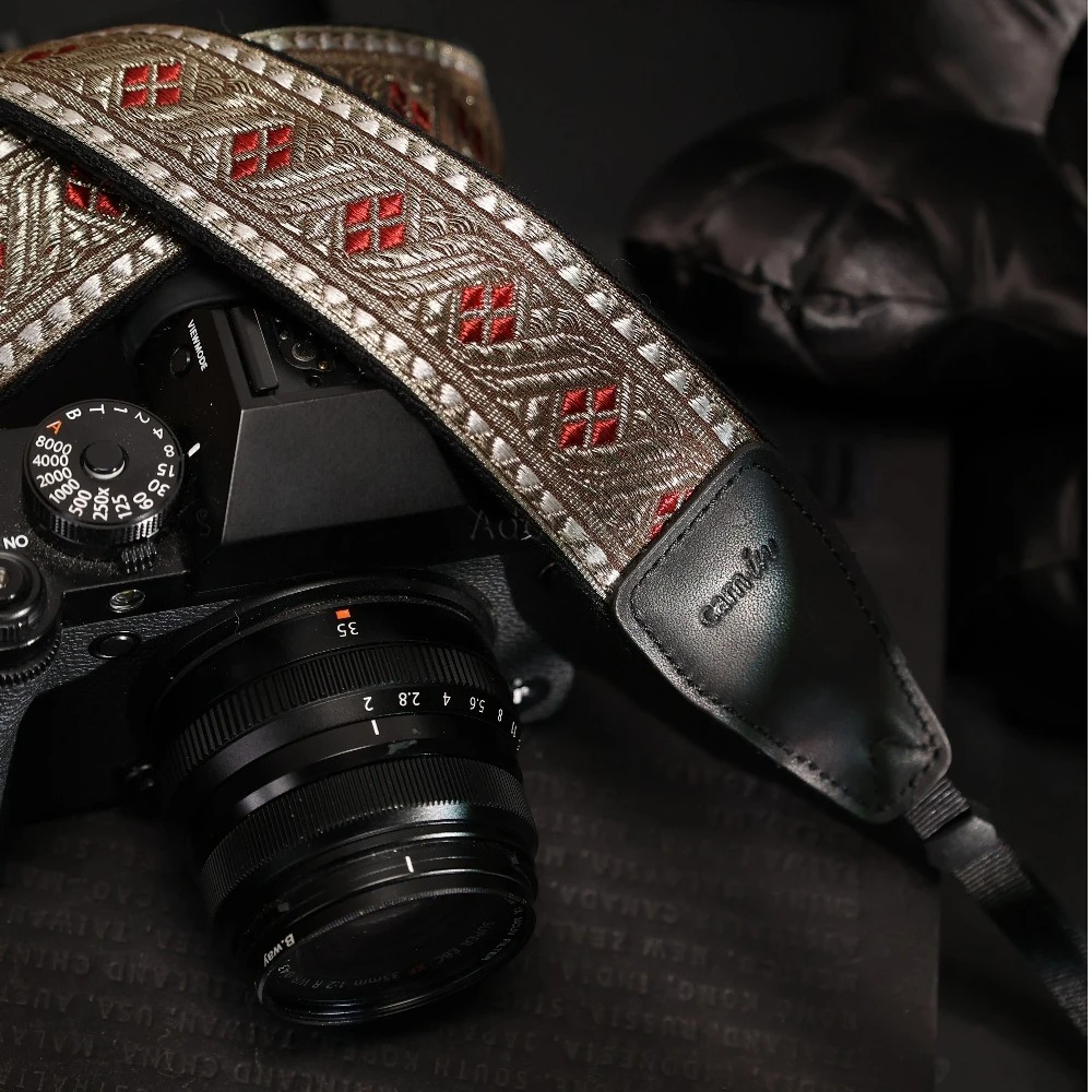 39mm Width Embroidery Style Adjustable Universal Cross Body Micro Single Photography Shoulder Strap DSLR Digital Camera Strap