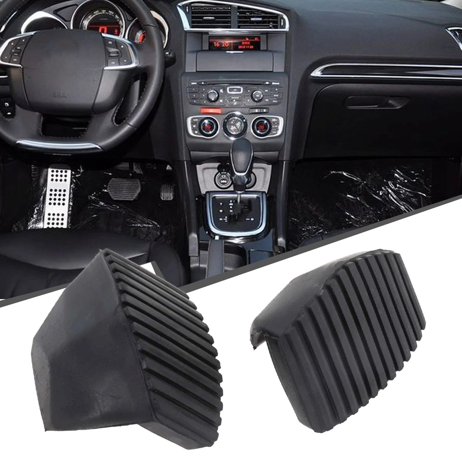 A C CC SW Clutch Brake Rubber Pedal Foot Pad Cover Black Rubber C C C C Cover Pad Pedal Stable Characteristics